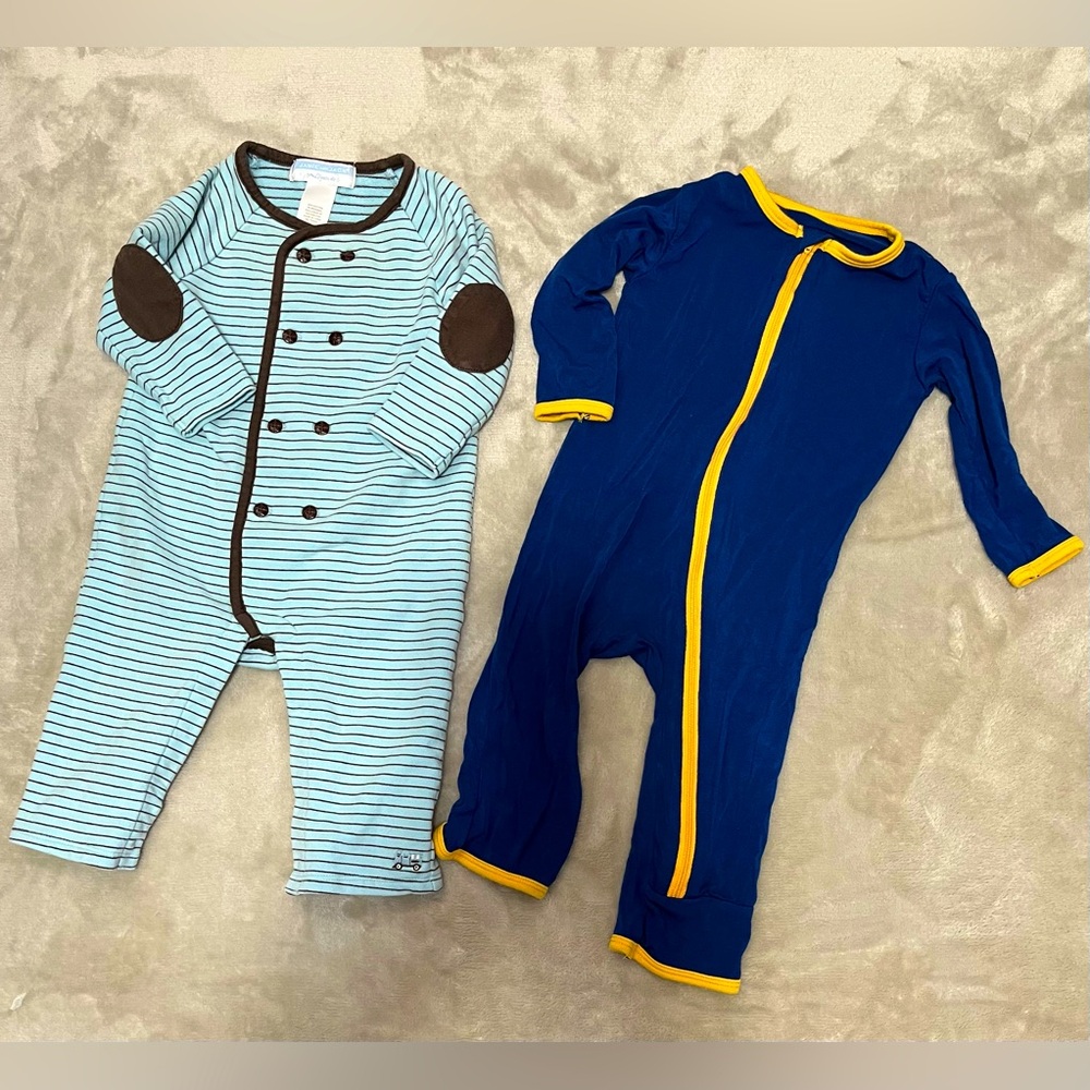 Lot of 2 Baby Onesies Kickee Pants & Janie & Jack